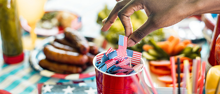 July 4th themed picnic table
