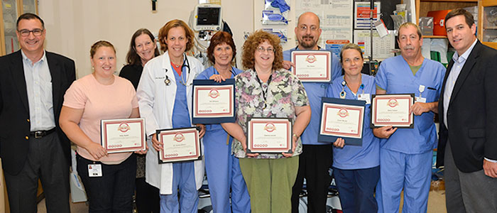 CVMC Energency Room Staff Receive Heartsaver Award