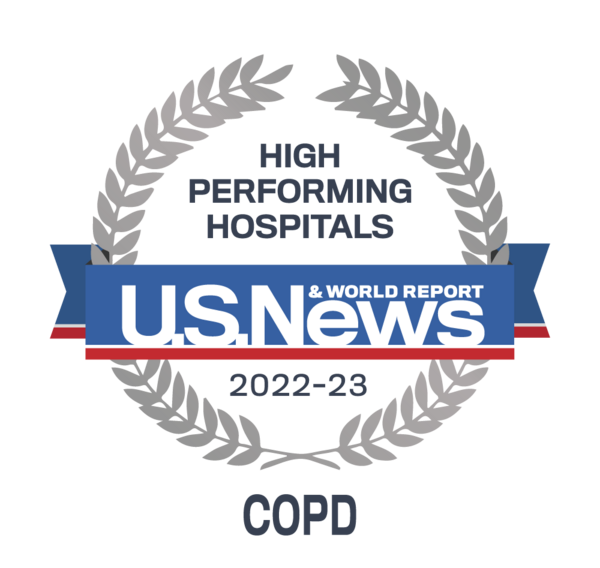 U.S. News & World Report High Performing badge for COPD Care