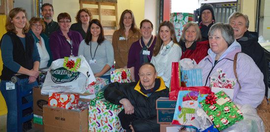 CVMC Staff with Adopt-A-Family Gifts