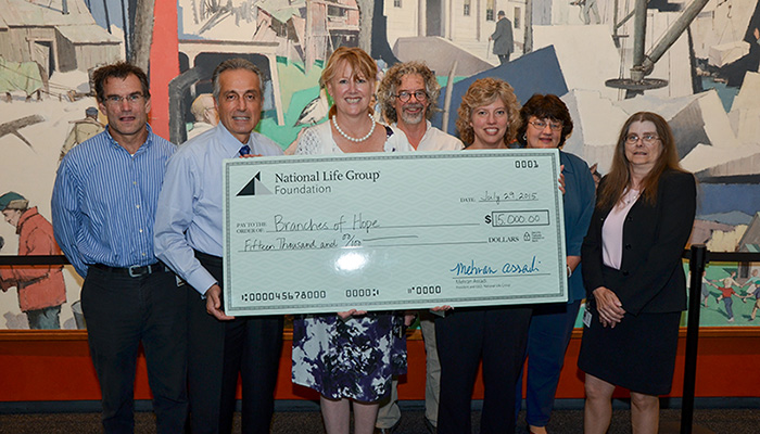 5,000 check presented to CVMC from National Life Group's Do Good Fest