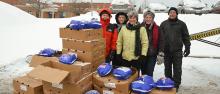CVMC Staff with Turkeys Donated to Vermont Foodbank